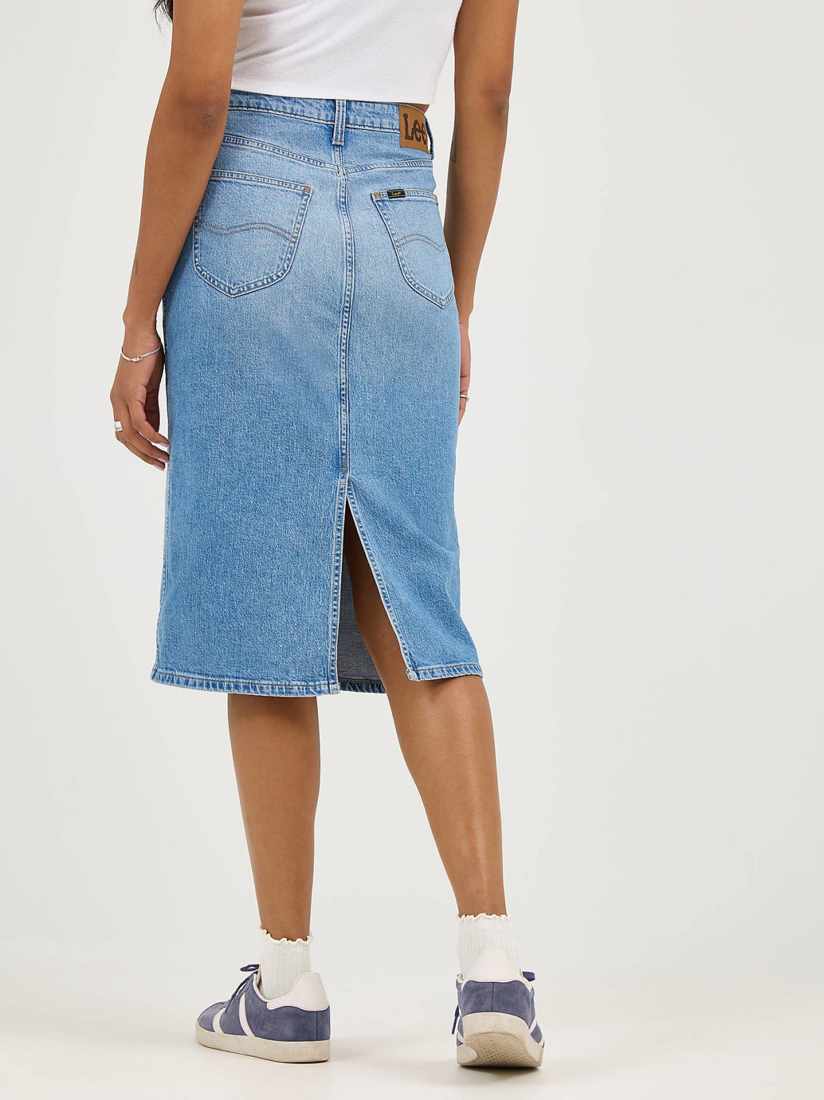 Women's Legendary Back Slit Denim Skirt - view 3