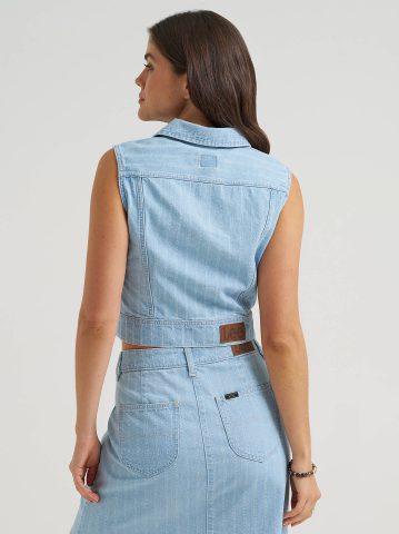 Women's Crop Rider™ Denim Vest — alternate view