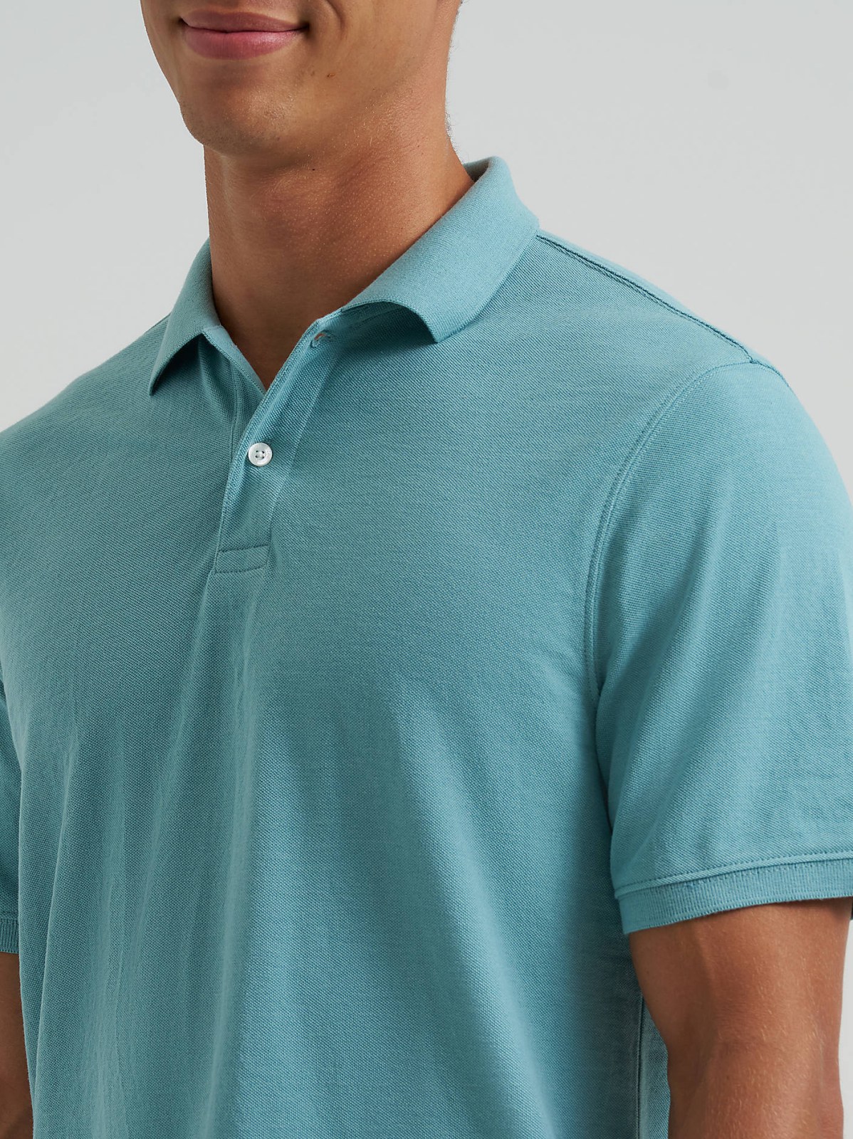 Men's Solid Mini Pique Polo Shirt - view 3