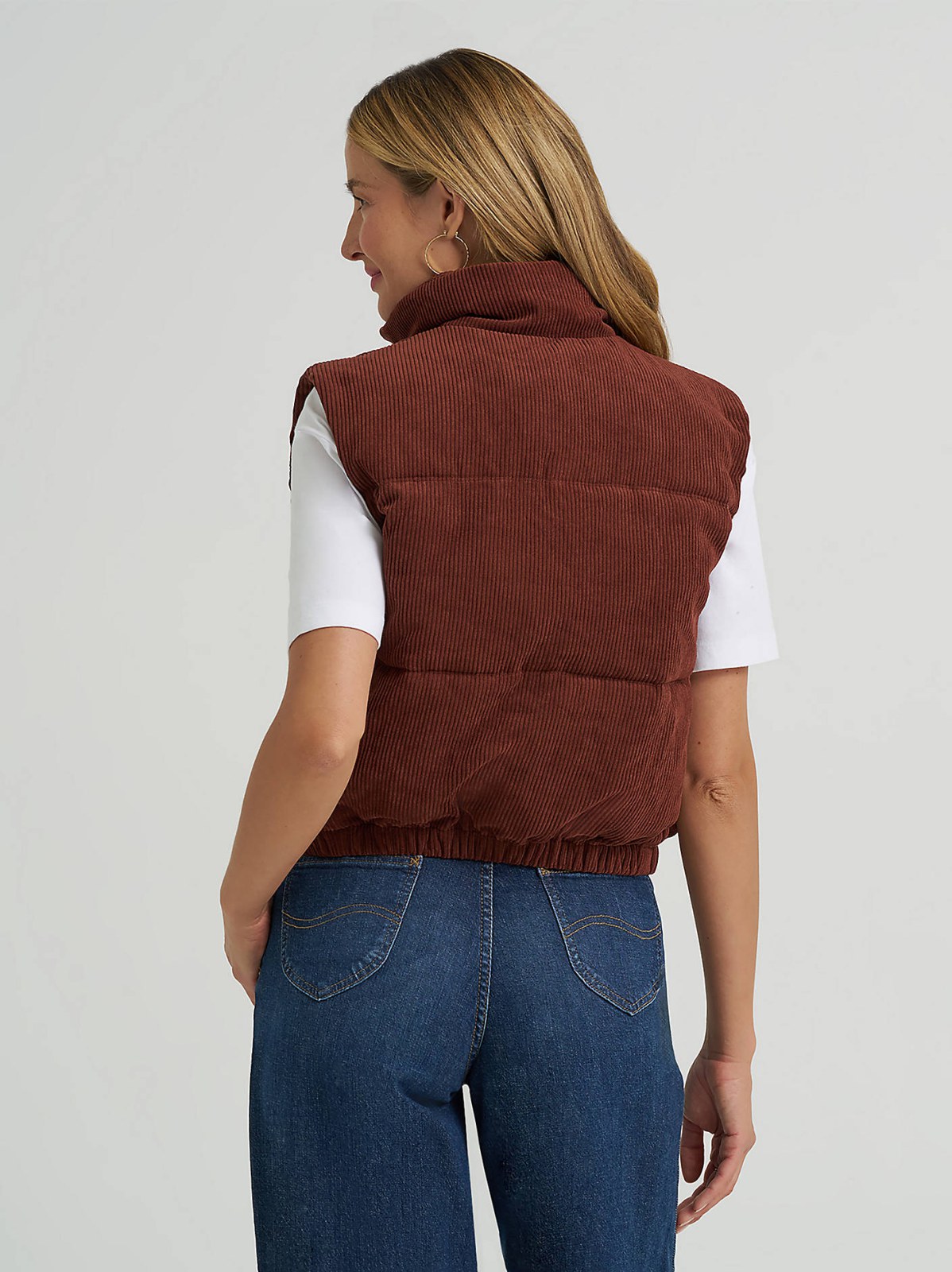 Women's Corduroy Puffer Vest - view 2