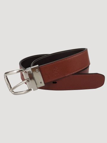 Men's Reversible Stitched Leather Belt — alternate view