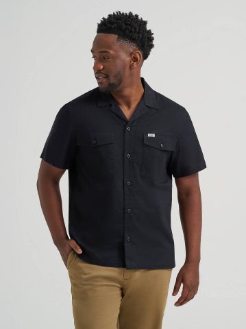 Men's Short Sleeve Relaxed Fit Button Down Workshirt