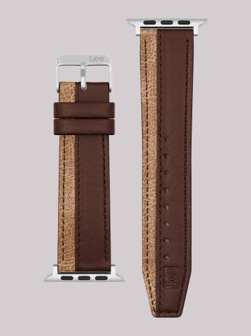 Solid with Side Stripe Vegan Leather Universal Watchband