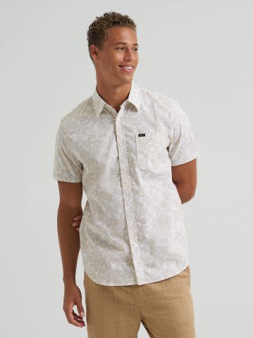 Men's Textured Floral Button Down Shirt Men's Textured Floral Button Down Shirt