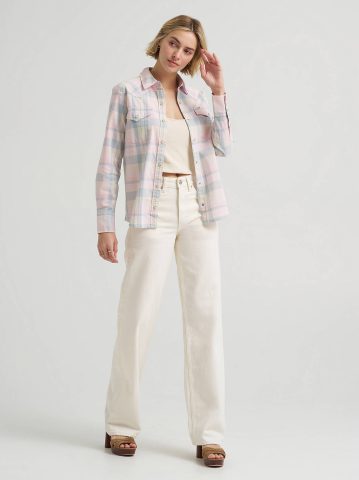 Women's Plaid Western Snap Front Shirt