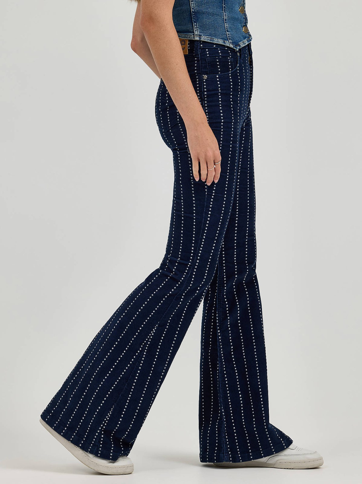 Women's High Rise Stars and Stripes Corduroy Flare Jean - view 3
