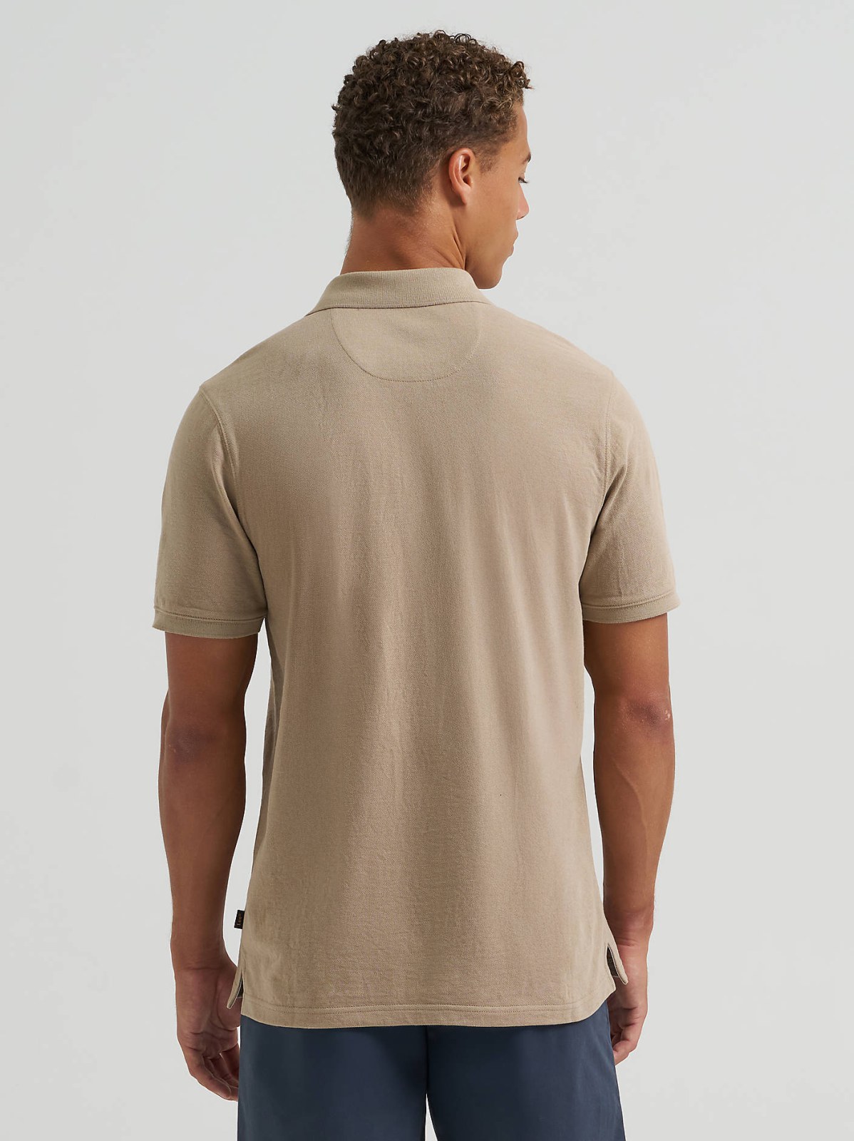 Men's Solid Mini Pique Polo Shirt - view 2