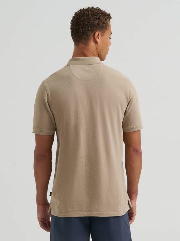 Men's Solid Mini Pique Polo Shirt