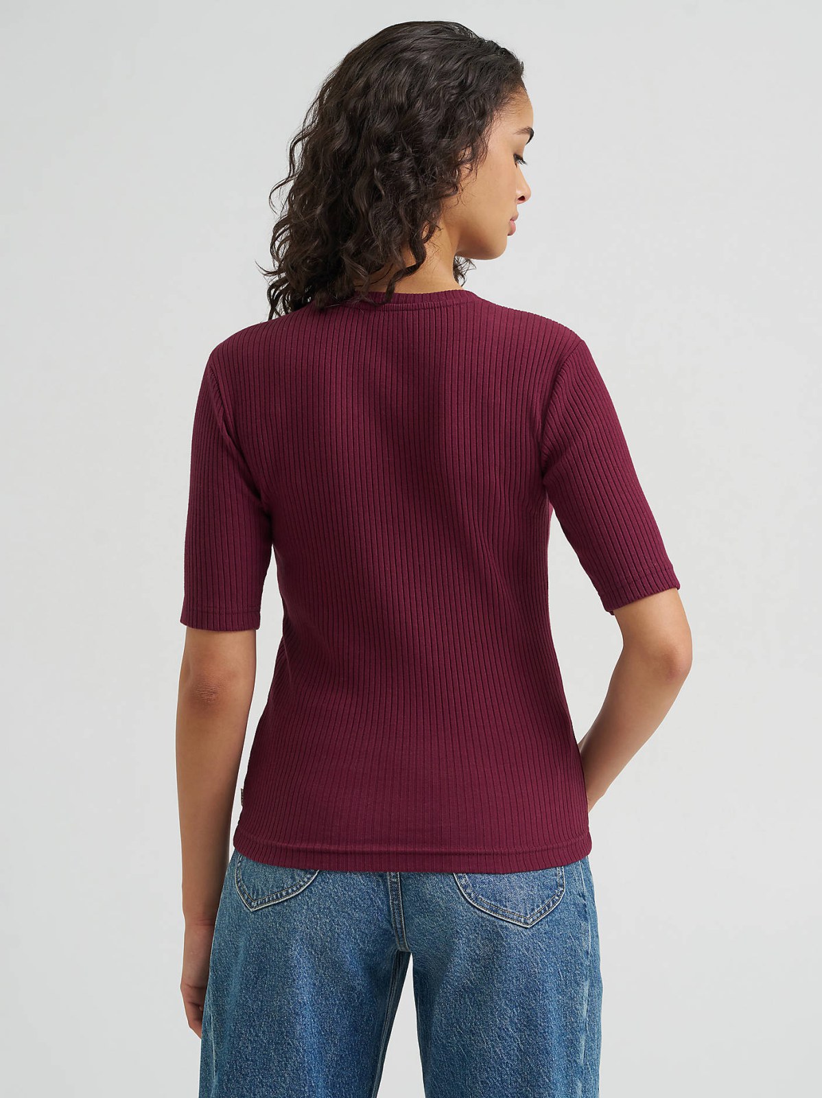 Women's Fitted Rib Knit Tee - view 2