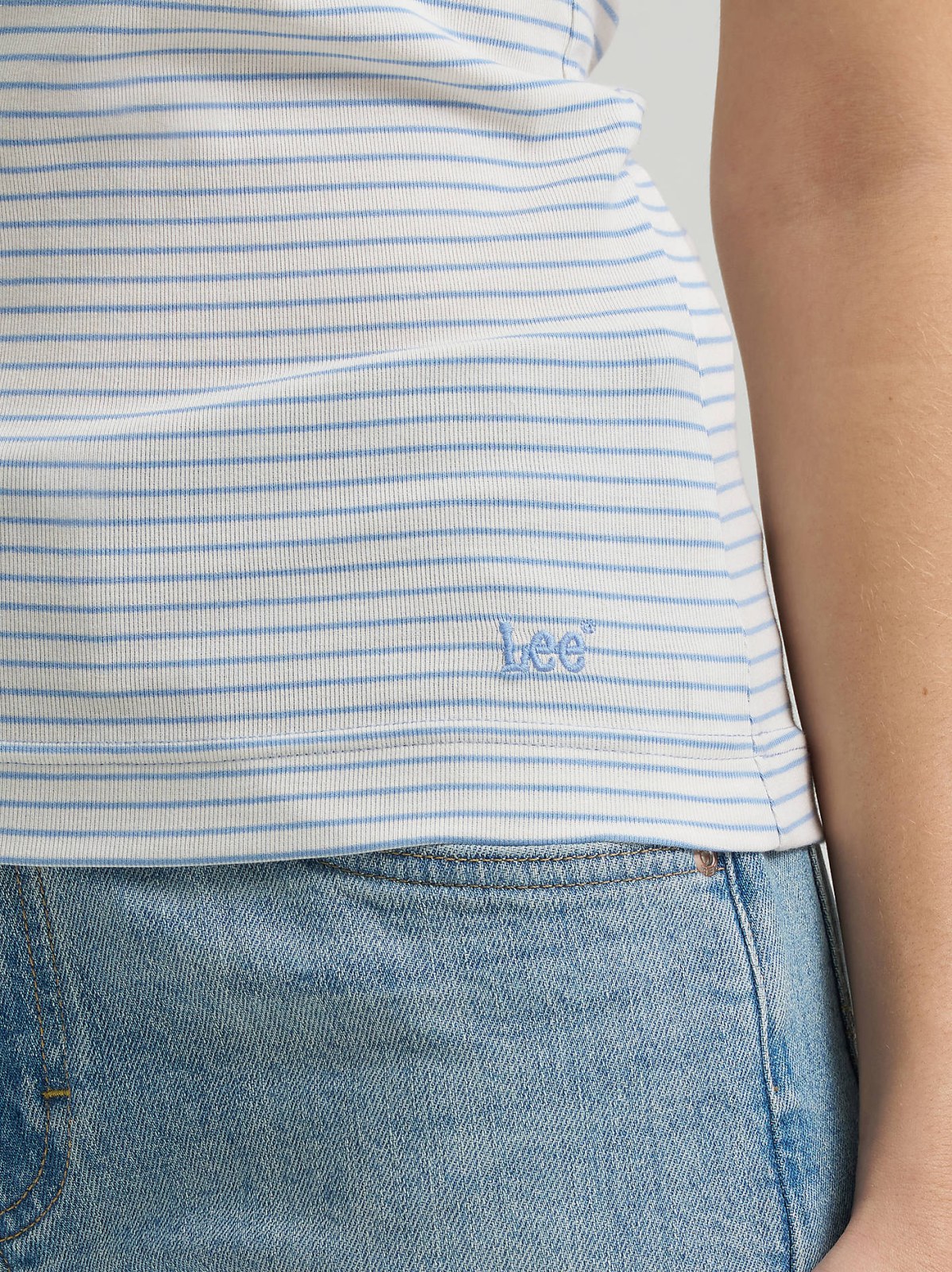 Women's Cap Sleeve Stripe Tee - view 5