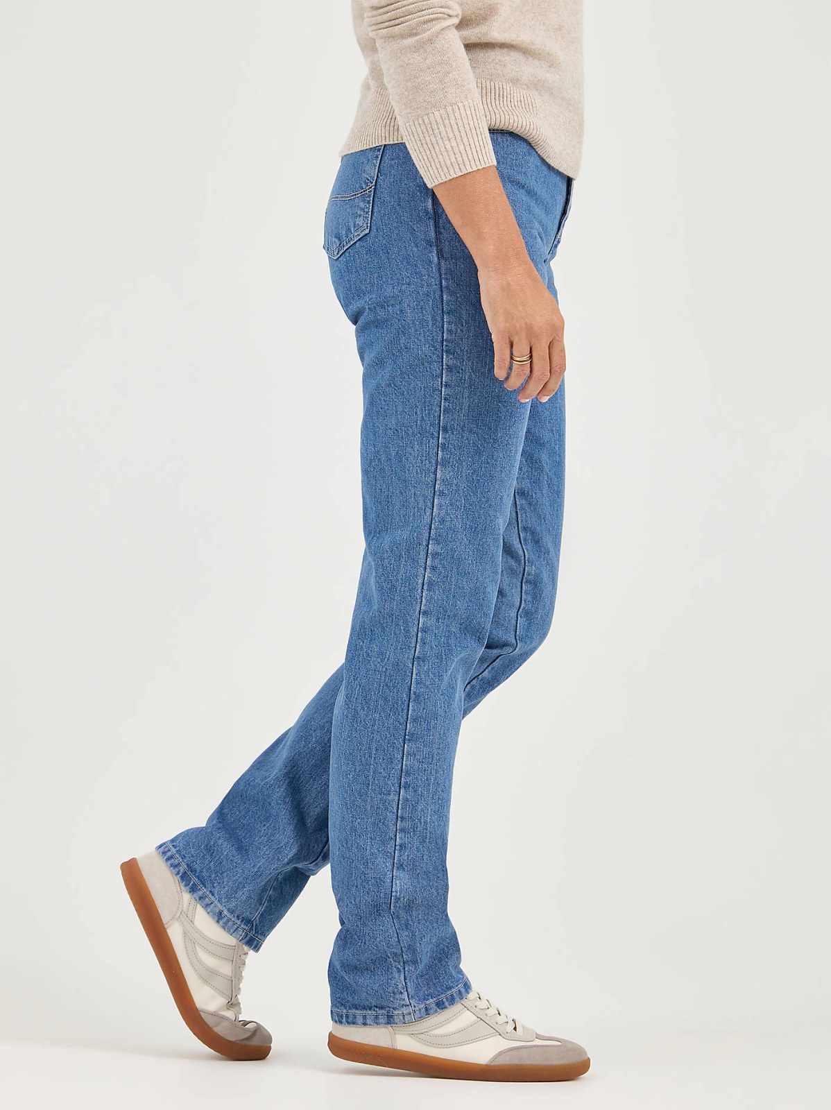 Women’s 100% Cotton Relaxed Fit Straight Leg Jean - view 4
