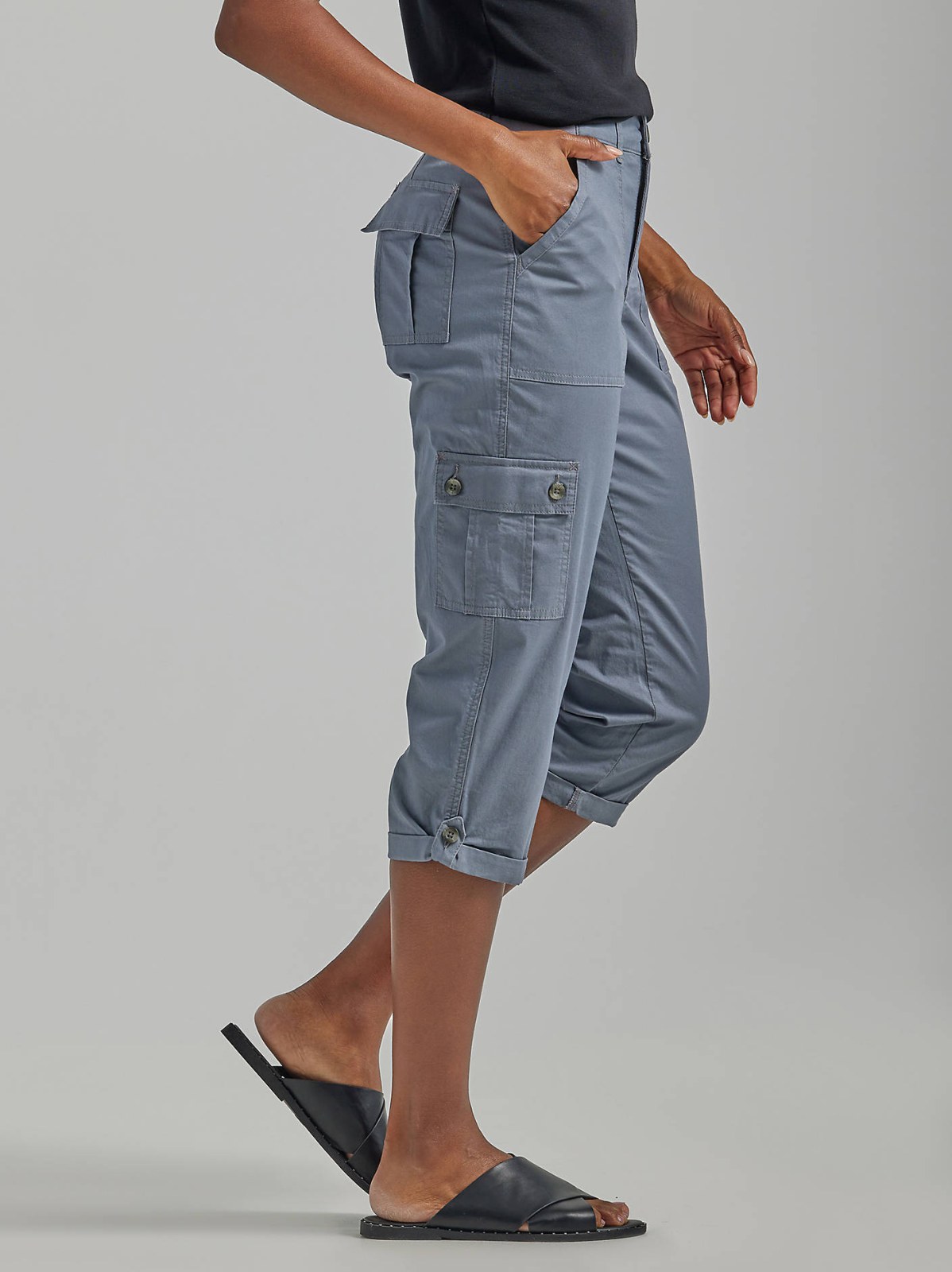 Women's Ultra Lux Comfort with Flex-to-Go Relaxed Fit Cargo Capri - view 3
