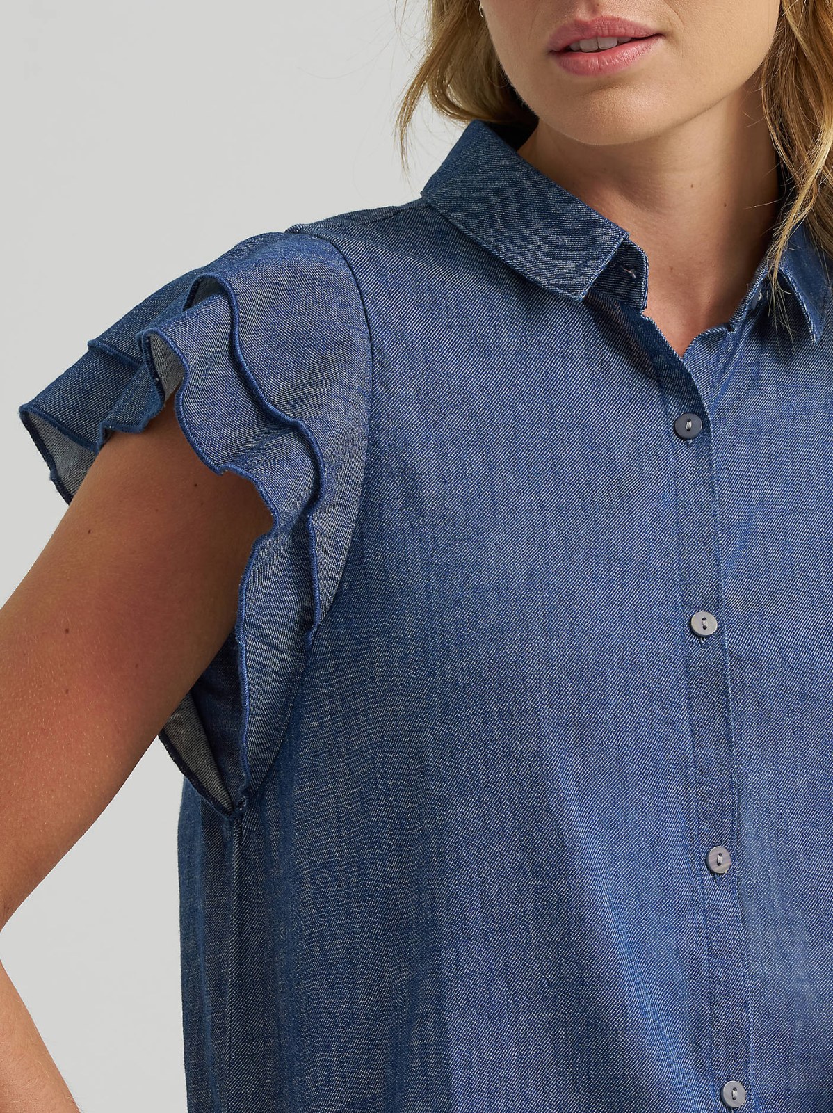 Women's Legendary Flutter Sleeve Button Down Shirt - view 3