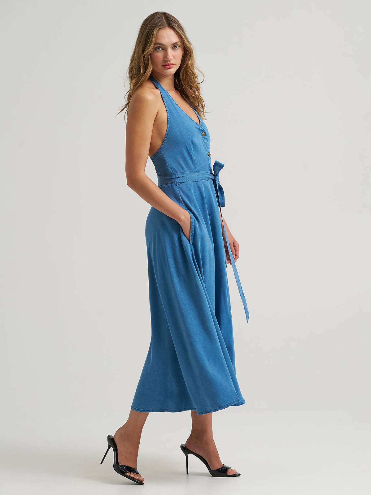 Women's Lee® x Marilyn Monroe Chambray Halter Dress - view 4