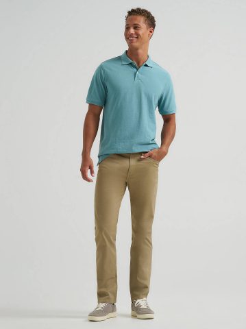 Men's Solid Mini Pique Polo Shirt