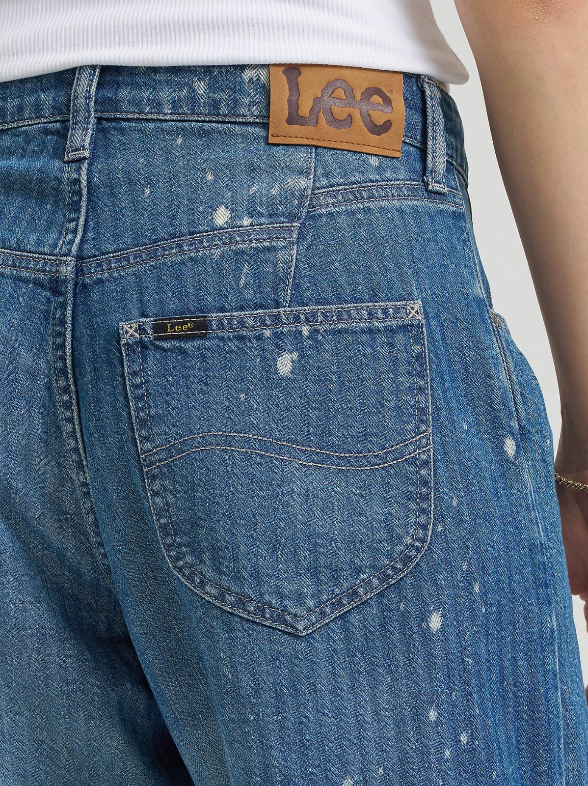 Women's Bleach Splatter Loose Crop Button-Fly Jean - view 5