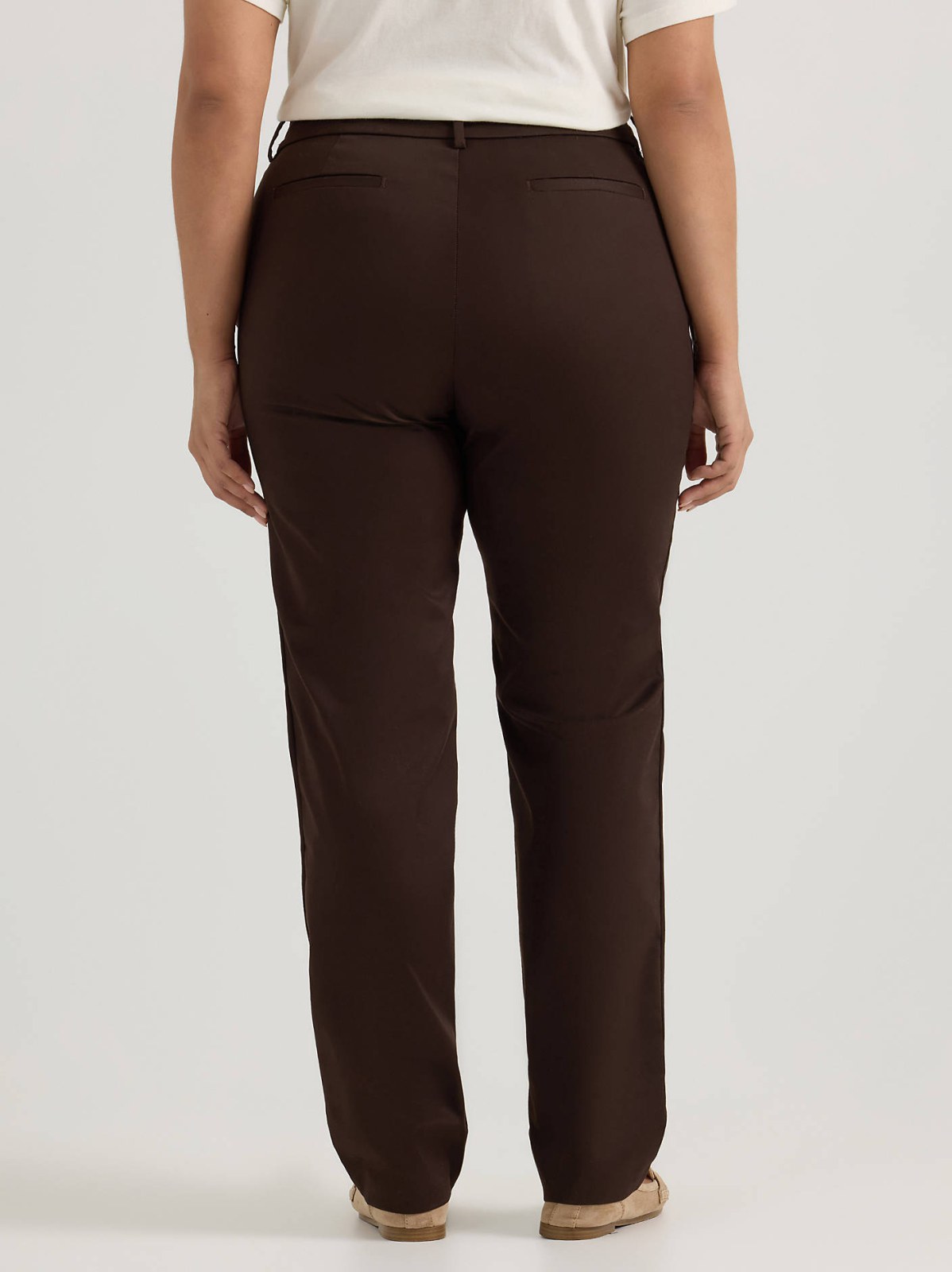 Women's Wrinkle Free Relaxed Fit Straight Leg Pant (Plus) - view 3