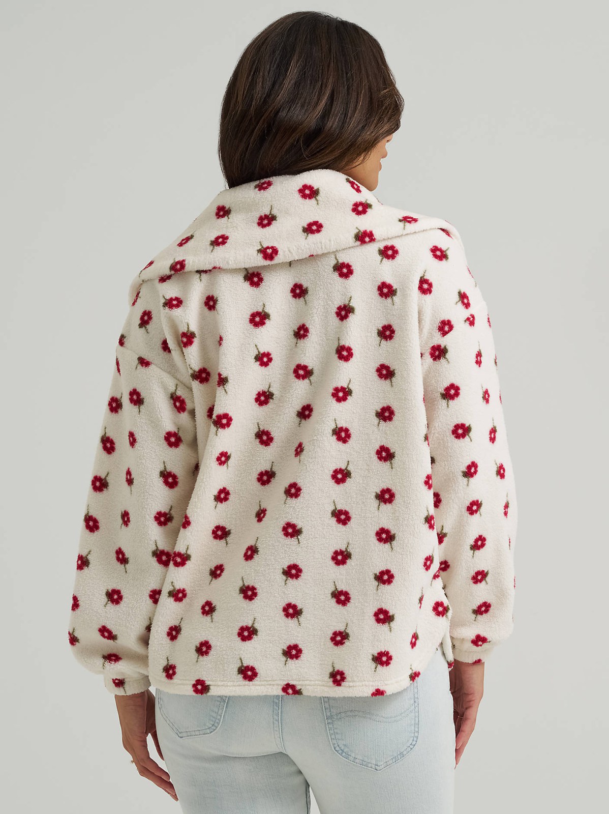 Women's Printed Sherpa Pullover - view 2