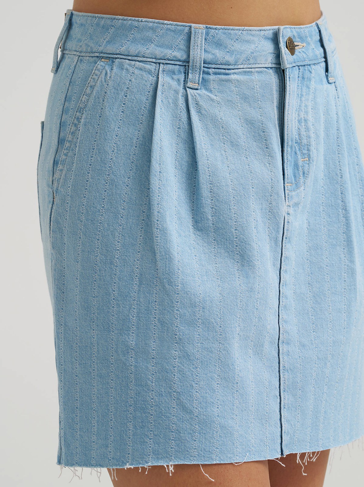 Women's Pleated Denim Skirt - view 6