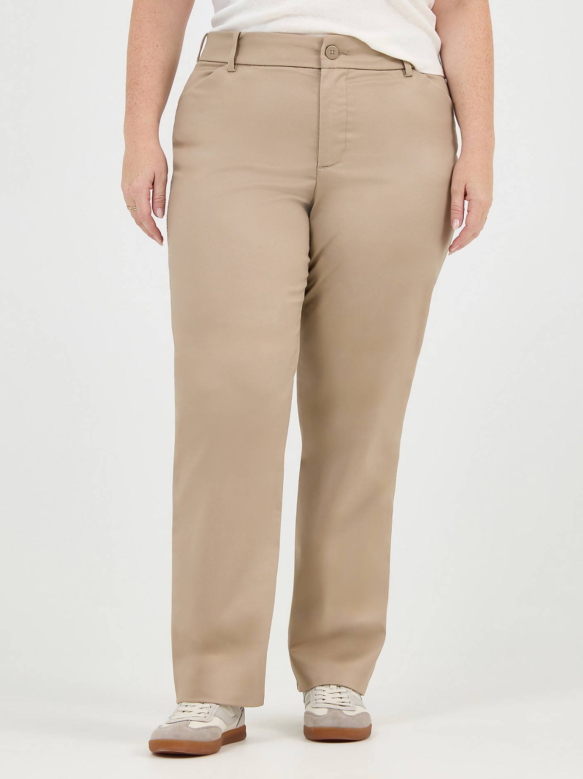 Women's Wrinkle Free Relaxed Fit Straight Leg Pant (Plus) - view 2