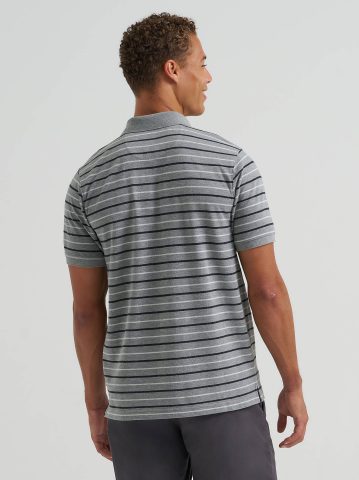 Men's Stripe Mini Pique Polo Shirt — alternate view