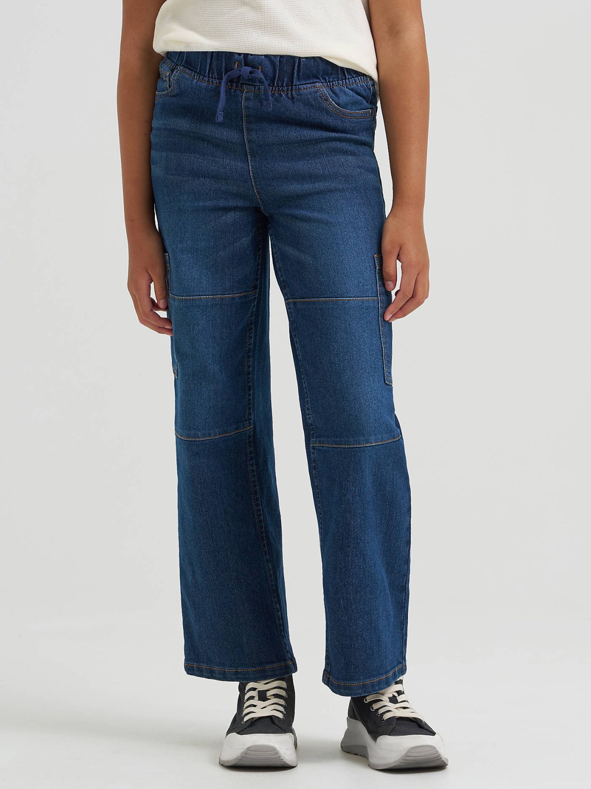 Girl's Wide Leg Cargo Pull On Jean - view 2