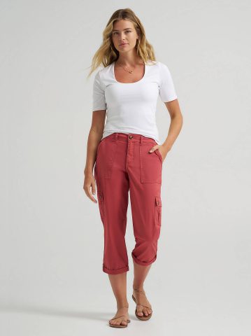 Women's Ultra Lux Comfort with Flex-to-Go Relaxed Fit Cargo Capri