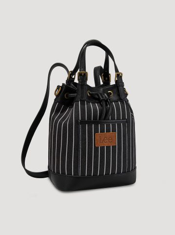 Women's Striped Bucket Backpack
