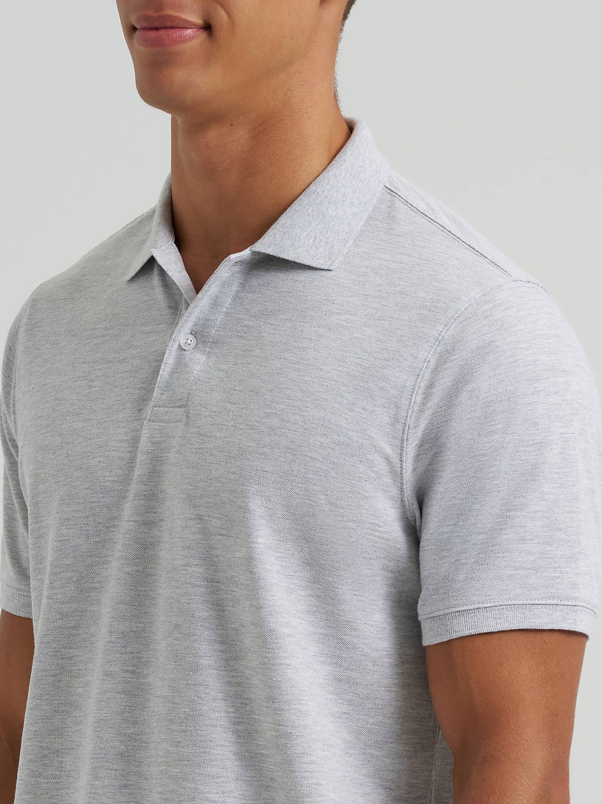 Men's Solid Mini Pique Polo Shirt - view 3