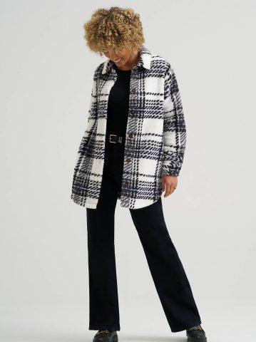 Women's Plaid Sherpa Shacket
