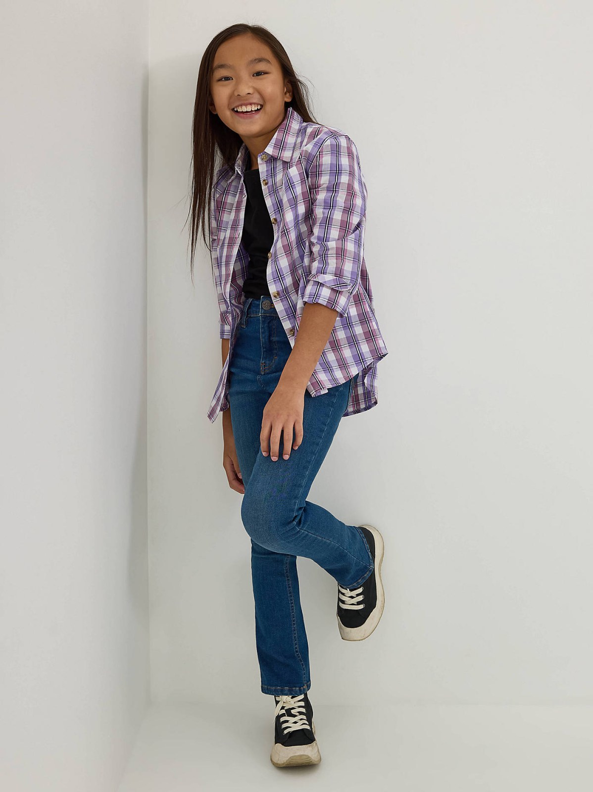 Girl's High Rise Flare Jean - view 7