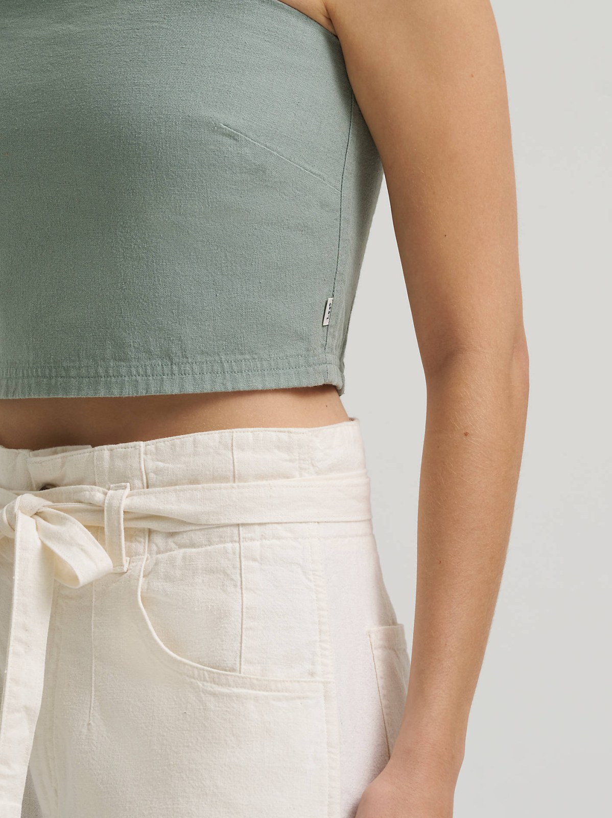 Women's Detachable Straps Linen Tube Top - view 5