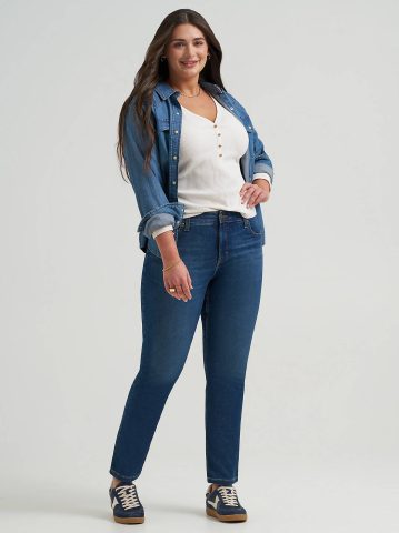 Women's Ultra Lux Comfort Flex Motion Slim Straight Jean with Ever Fit®