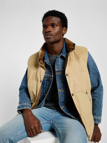 Men's Reversible Western Puffer Vest Men's Reversible Western Puffer Vest