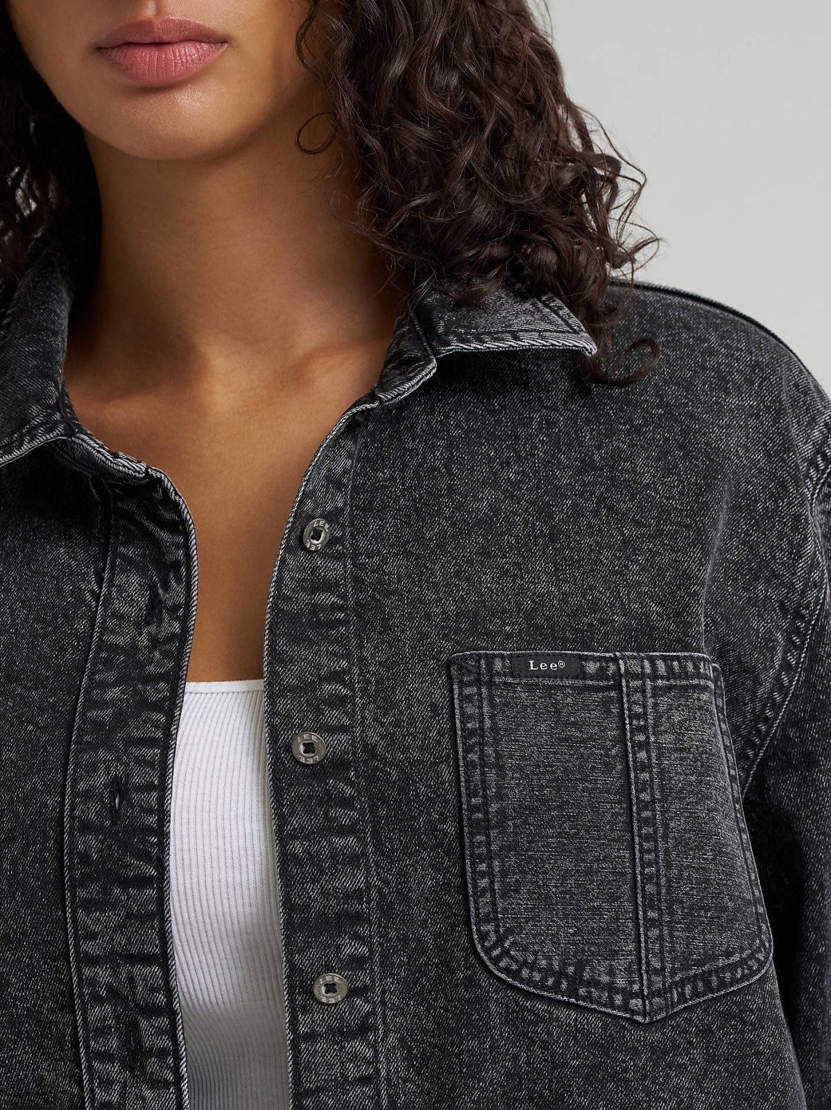 Women's Oversized Button Up Shirt - view 5