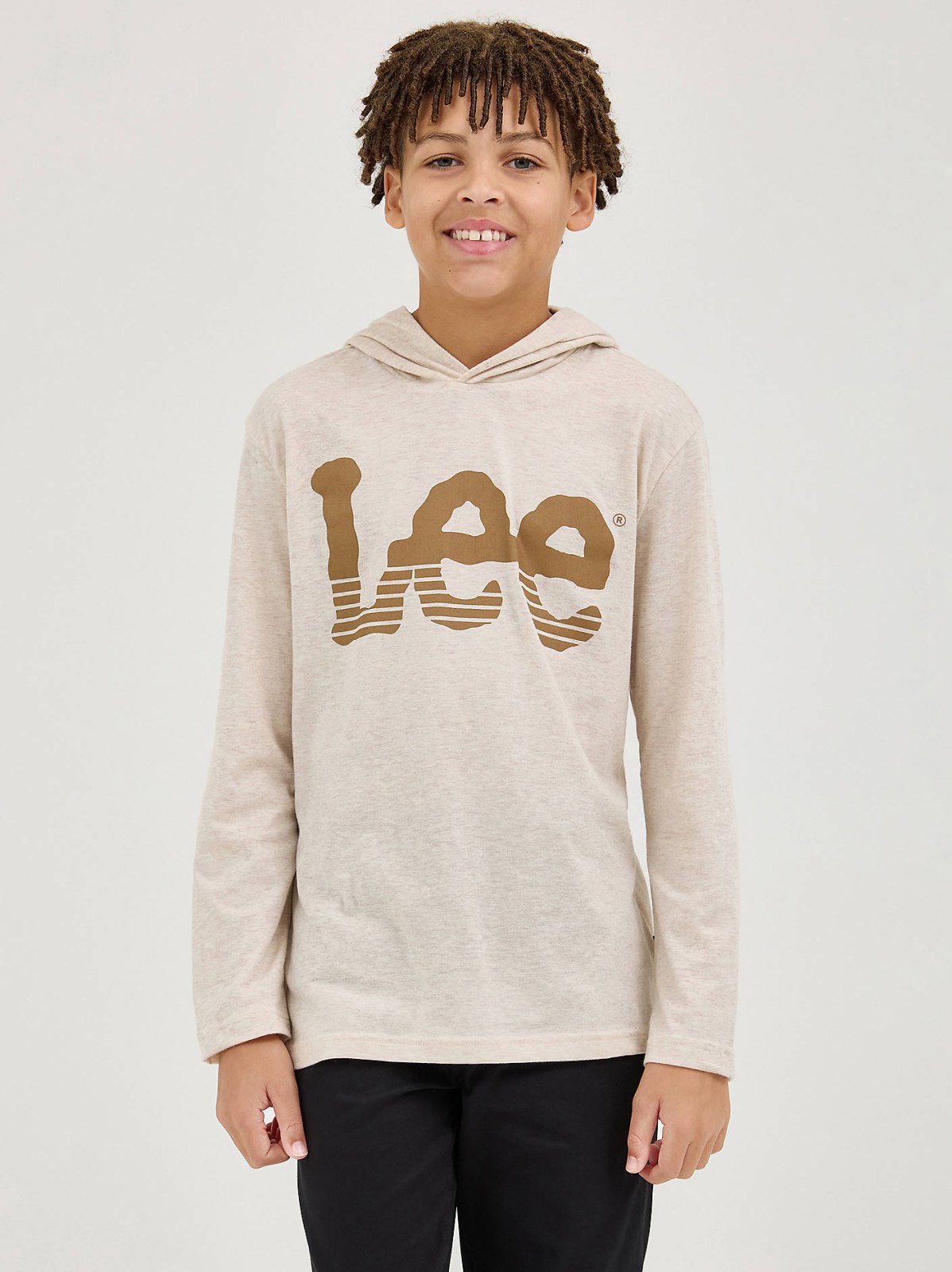 Boy's Stripe Twitch Logo Hoodie Tee