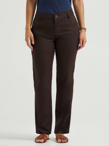 Women's Wrinkle Free Relaxed Fit Straight Leg Pant