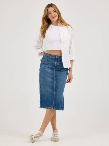Women's Legendary Back Slit Denim Skirt Women's Legendary Back Slit Denim Skirt