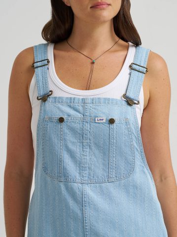 Women's Loose Bib Denim Overall Dress