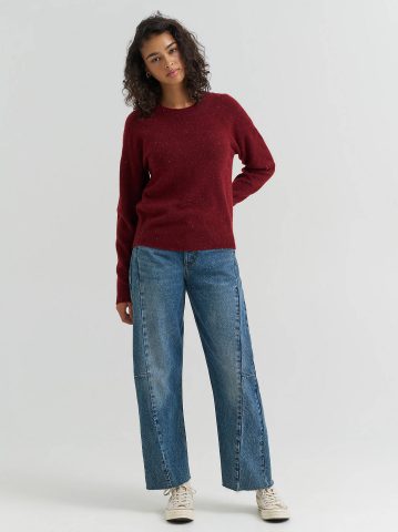 Women's Wool Blend Solid Sweater