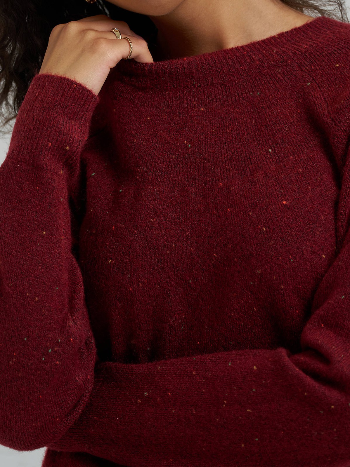 Women's Wool Blend Solid Sweater - view 3