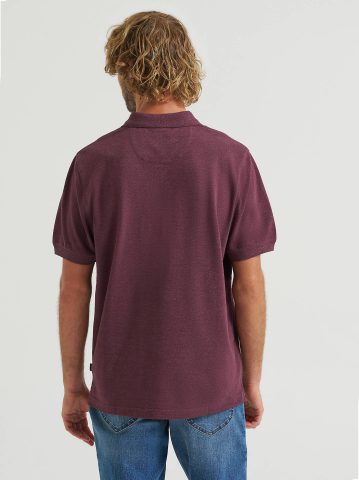 Men's Solid Mini Pique Polo Shirt — alternate view