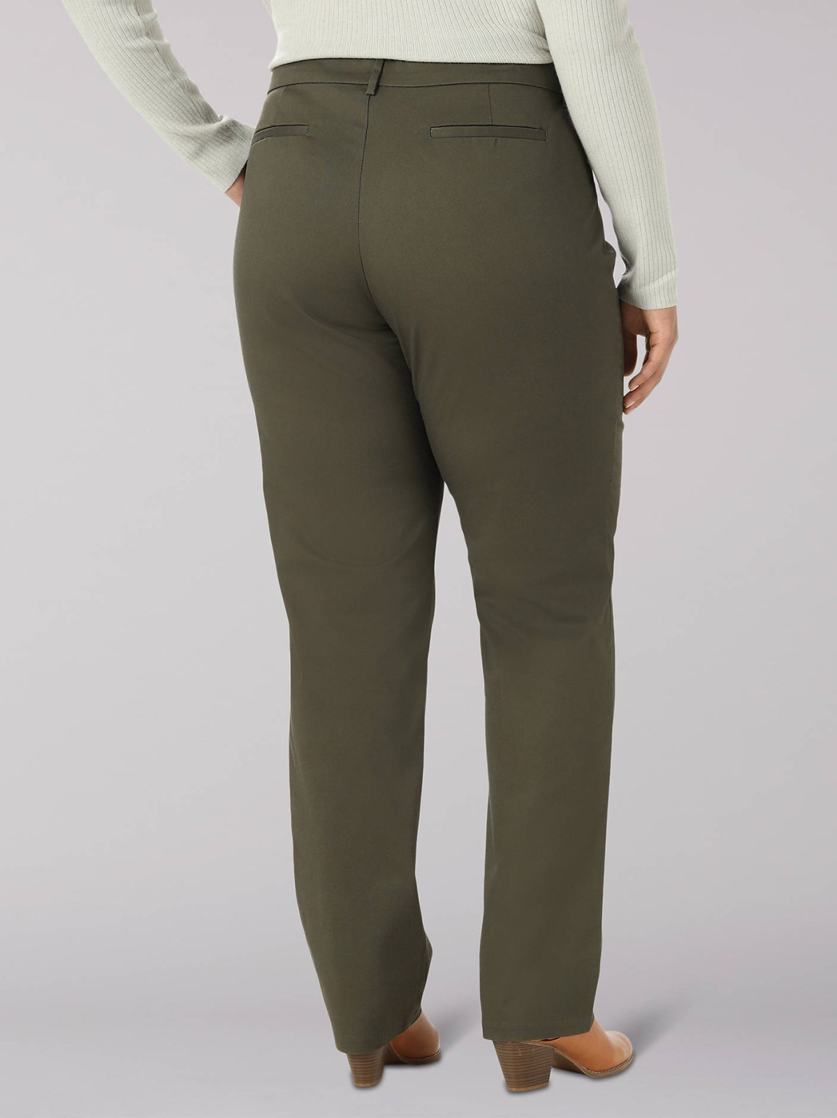 Women's Wrinkle Free Relaxed Fit Straight Leg Pant (Plus) - view 2