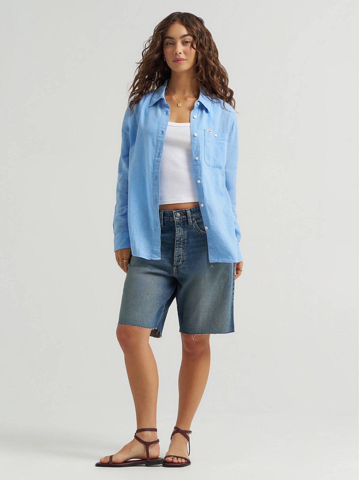 Women's All Purpose Linen Button Down Shirt - view 3