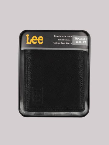 Men's Embossed Logo Tumbled Passcase Wallet