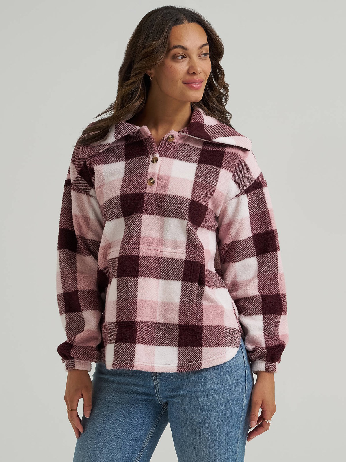 Women's Printed Sherpa Pullover