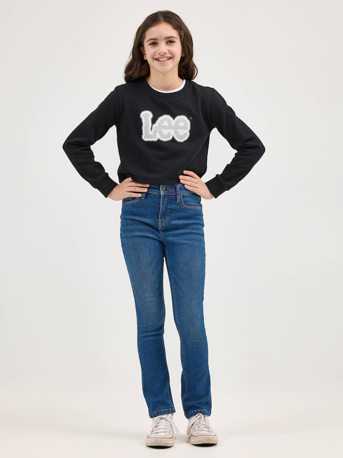 Girl's Crop Logo Crewneck - view 4