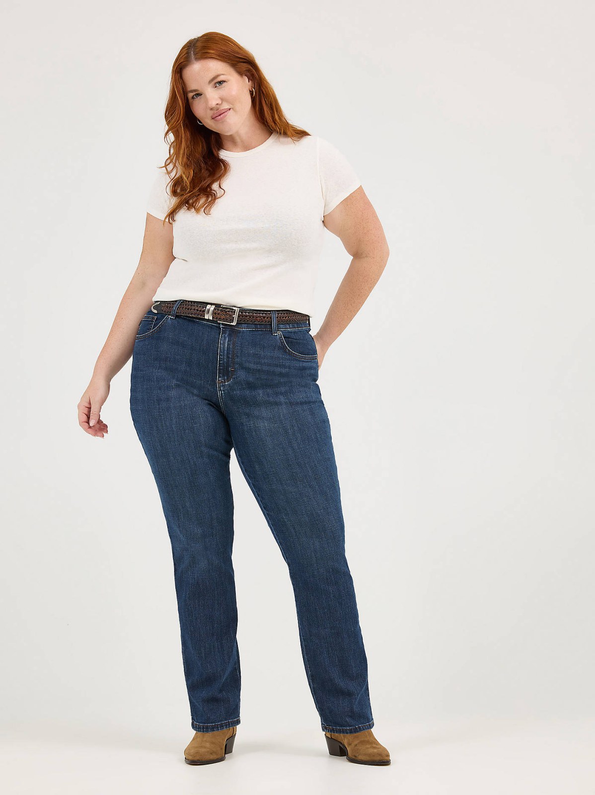 Women’s Stretch Relaxed Fit Straight Leg Jean (Plus)