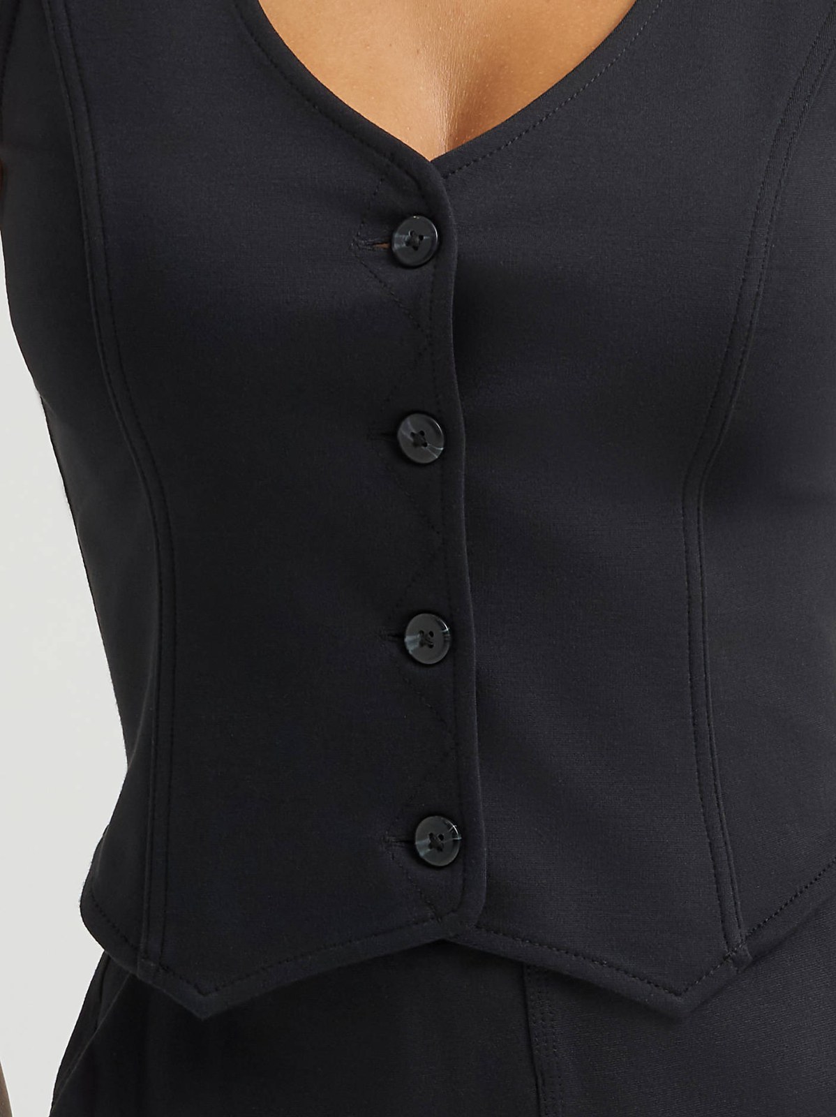 Women's Knit Button Down Vest - view 4