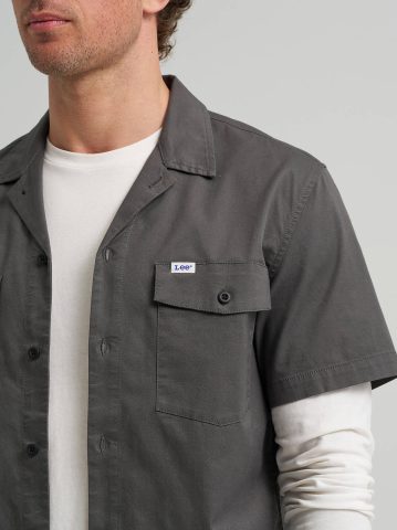 Men's Short Sleeve Relaxed Fit Button Down Workshirt